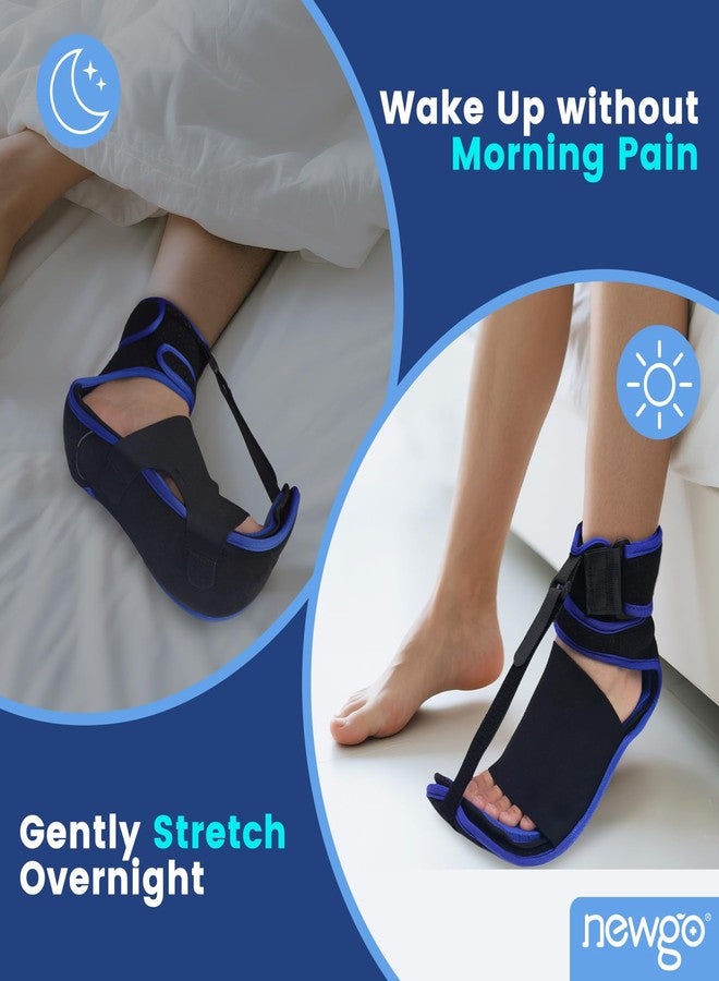 NEWGO Plantar Fasciitis Night Splint Ice Pack with Cooling Gel on Sole and Heel, Adjustable Plantar Fasciitis Brace Support for Sleeping, Pain Relief for Achilles Tendonitis, Foot Drop, Heel Spur - Image 4