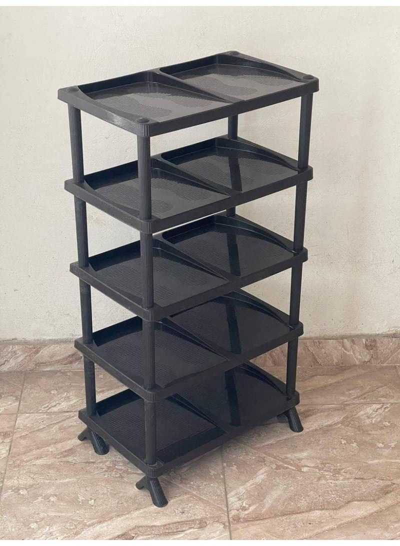 منظم أحذية 6 أدوار بتصميم هندسي موفر للمساحة | وحدة تخزين وتنسيق أحذية للمداخل وغرف النوم | خامة عالية الجودة للمنزل - Image 5