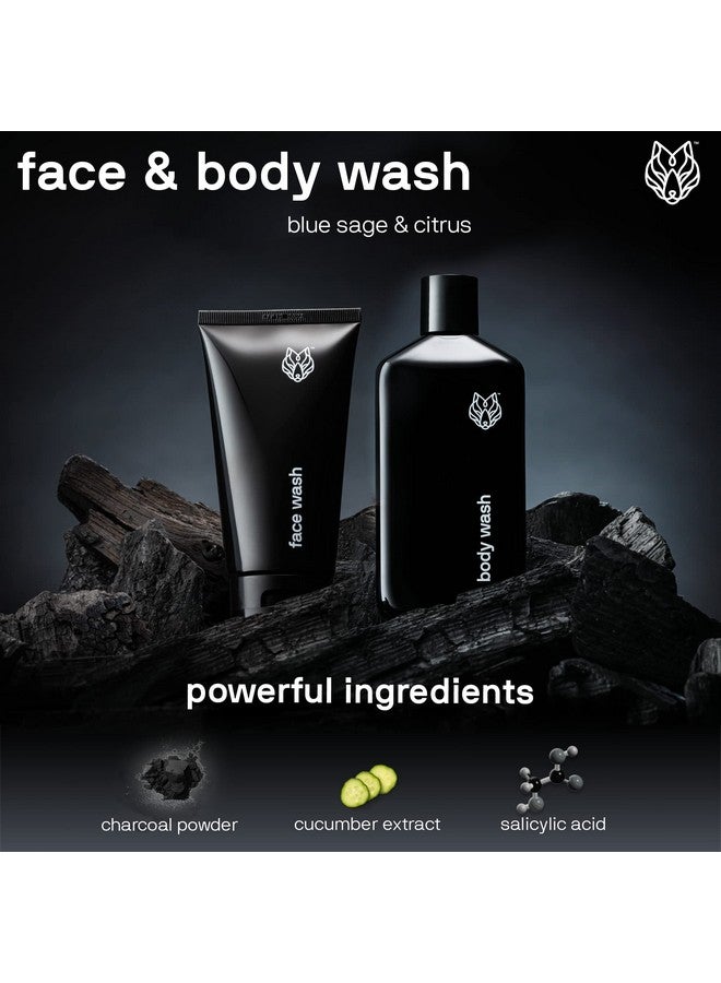 Black Wolf Charcoal Powder Face And Body Wash Bundle For Oily Skin Deep Clean 2Pc Bundle Charcoal Powder And Salicylic Acid Reduce Acne Breakouts And Cleanse Your Skin Gift Set For Men - Image 4