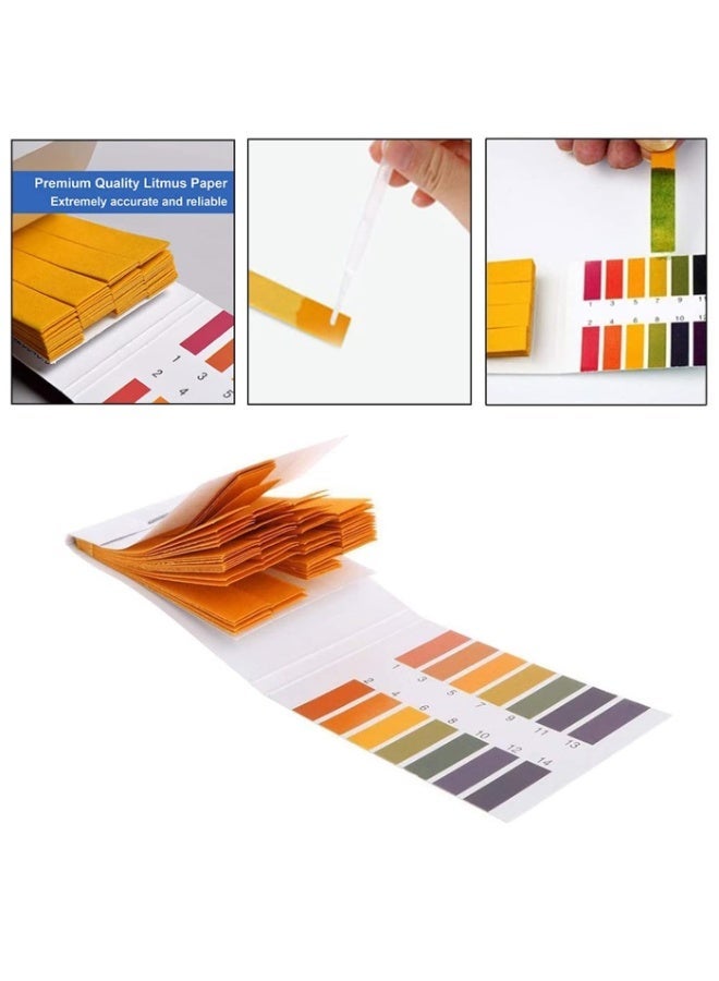 RAHAYM Litmus PH Test Strips 400 Strips, Professional Universal pH1-14 Test Paper, for Teaching, Student, Chemistry Experiment, Saliva Urine Water Soil  Diet pH Monitoring - Image 3