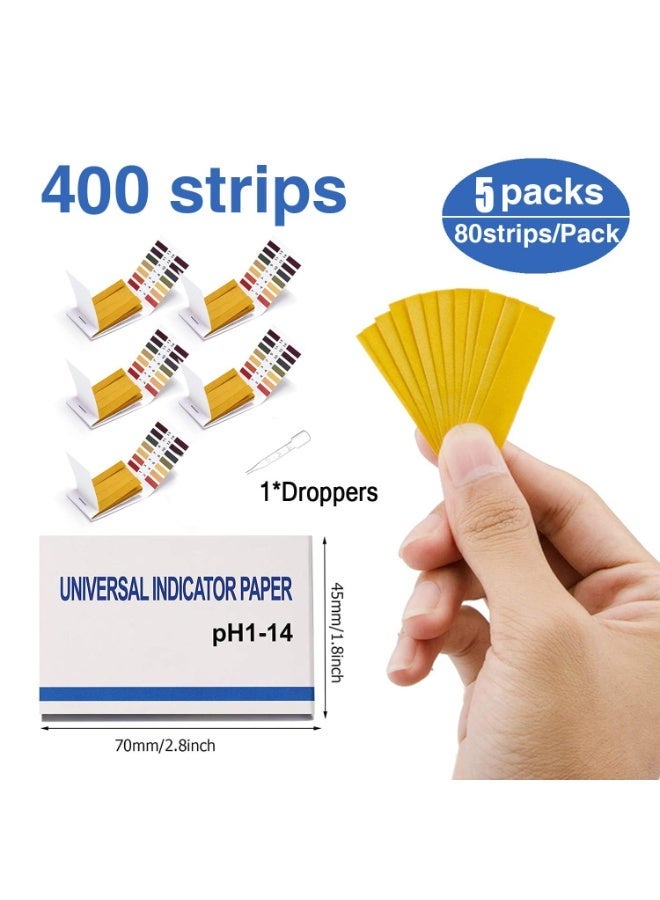 RAHAYM Litmus PH Test Strips 400 Strips, Professional Universal pH1-14 Test Paper, for Teaching, Student, Chemistry Experiment, Saliva Urine Water Soil  Diet pH Monitoring - Image 4