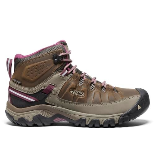 KEEN Women's Targhee 3 Mid Height Waterproof Hiking Boots, Weiss/Boysenberry, 8.5 - Image 3