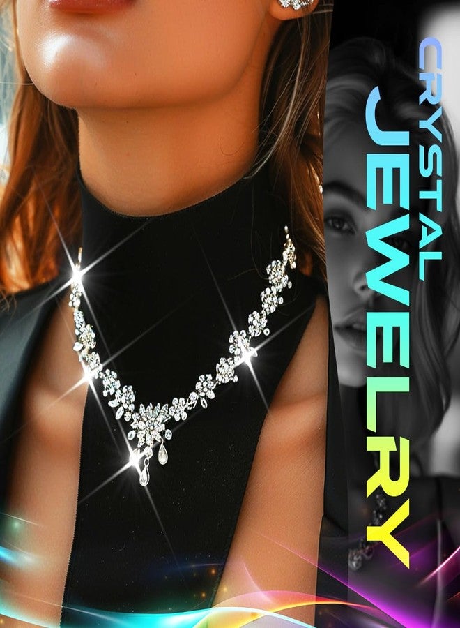 CLOACE Rhinestone Choker Necklace Diamond Row Necklaces Sparkly Crystal Necklace Chain Jewerly Prom Accessories for Women (gold) - Image 3