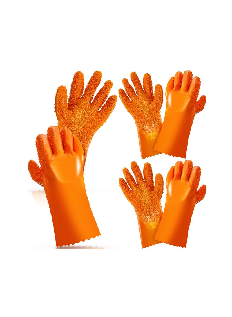 SYOSI SYOSI, 3 Pairs Sewer Non Slip Gloves, PVC Sewer Gloves Reusable Abrasion Resistant, Drain Cleaning Waterproof Safety Work Gloves for Men Women Plumber Tools  - Image 1