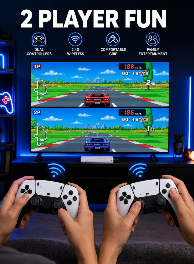 4K HD Wireless Retro Game Stick for TV, 2000+ Built-in Games, 2.4G Dual Wireless Controllers, Plug & Play HDMI M15 Video Gaming Console For Kids & Adults - Image 3
