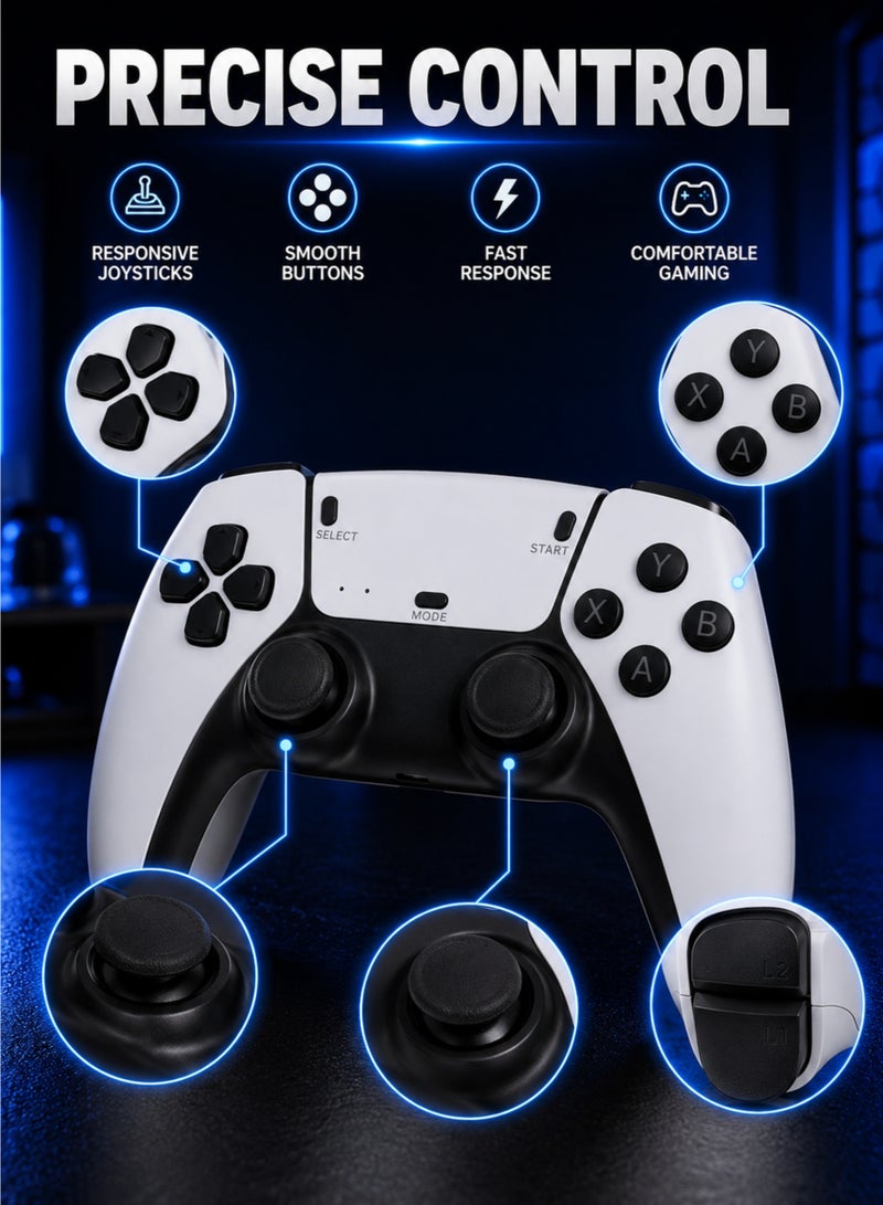 4K HD Wireless Retro Game Stick for TV, 2000+ Built-in Games, 2.4G Dual Wireless Controllers, Plug & Play HDMI M15 Video Gaming Console For Kids & Adults - Image 4