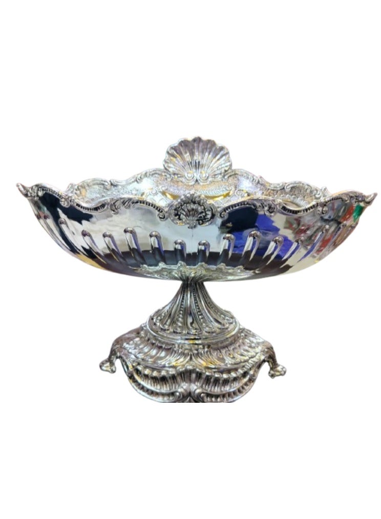 Whynot Silver Crystal Decorated Pedestal Gondola Chocolate Bowl – LKM-423 - Image 2