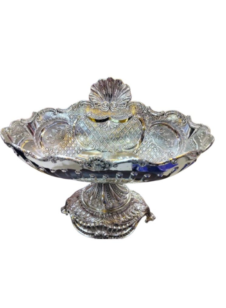 Whynot Silver Crystal Decorated Pedestal Gondola Chocolate Bowl – LKM-423 - Image 3