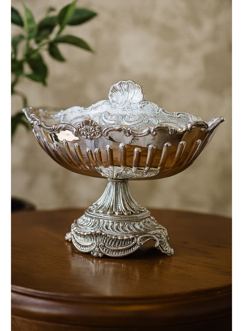 Whynot Silver Crystal Decorated Pedestal Gondola Chocolate Bowl – LKM-423 - Image 4