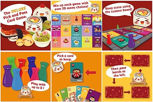 Gamewright Sushi Go Party! - The Deluxe Pick & Pass Card Game by Gamewright, Multicolored - Image 5