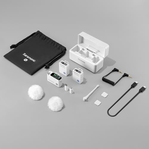 Saramonic Ultra Wireless Lavalier Microphone, 32-Bit Float Recording, Timecode Sync, Noise Cancellation, IPX5 Water Resistance, 984’ Range, 130dB SPL, for Cameras, Smartphones, Computers (ULTRA02) - Image 2