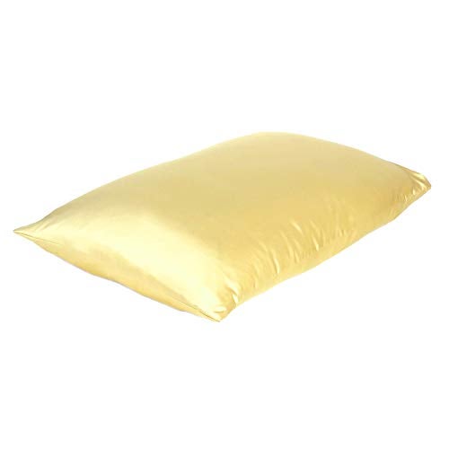 Oussum Satin Silk Pillowcase Pillow Case Covers with Envelop Closure for Hair and Skin Home Bed Decor Set of 2 Pillowcase Free 3 pcs scrunchies (Regular, Banana Cream) - Image 5