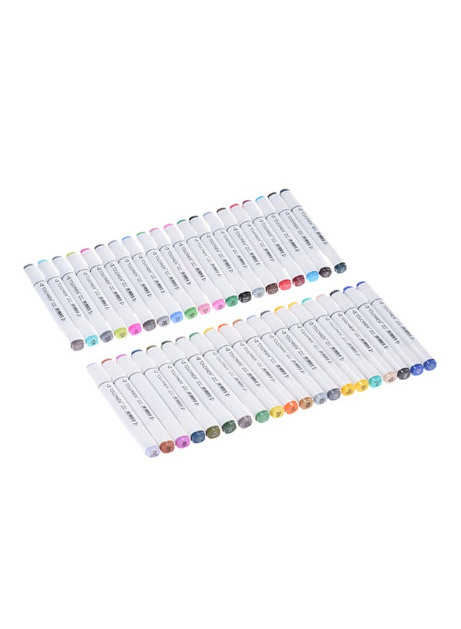 TOUCHNEW 40-Piece Graphic Art Twin Tip Highlighter Set Multicolour - Image 2