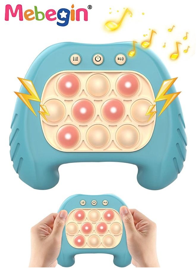 MEBEGIN - Quick Push Bubble Game with 4 Fun Game Modes, Educational Push Pop Game, Mini-Handheld Fast Speed Push Game Console with Light and Sound, Fun Electronic Push It Pop Fidget Toys, Creative Antistress Toy for Kids and Adults, 3 AAA Batteries(Not Included) - Image 1
