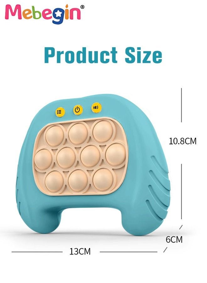 MEBEGIN - Quick Push Bubble Game with 4 Fun Game Modes, Educational Push Pop Game, Mini-Handheld Fast Speed Push Game Console with Light and Sound, Fun Electronic Push It Pop Fidget Toys, Creative Antistress Toy for Kids and Adults, 3 AAA Batteries(Not Included) - Image 1