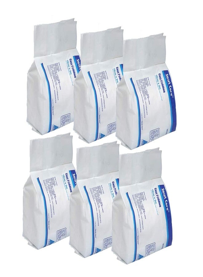 SMARTCARE Cast Padding 10 cm, 3 Meter (Pack of 6) - Premium White Cast Padding for Comfortable Healing - Image 1