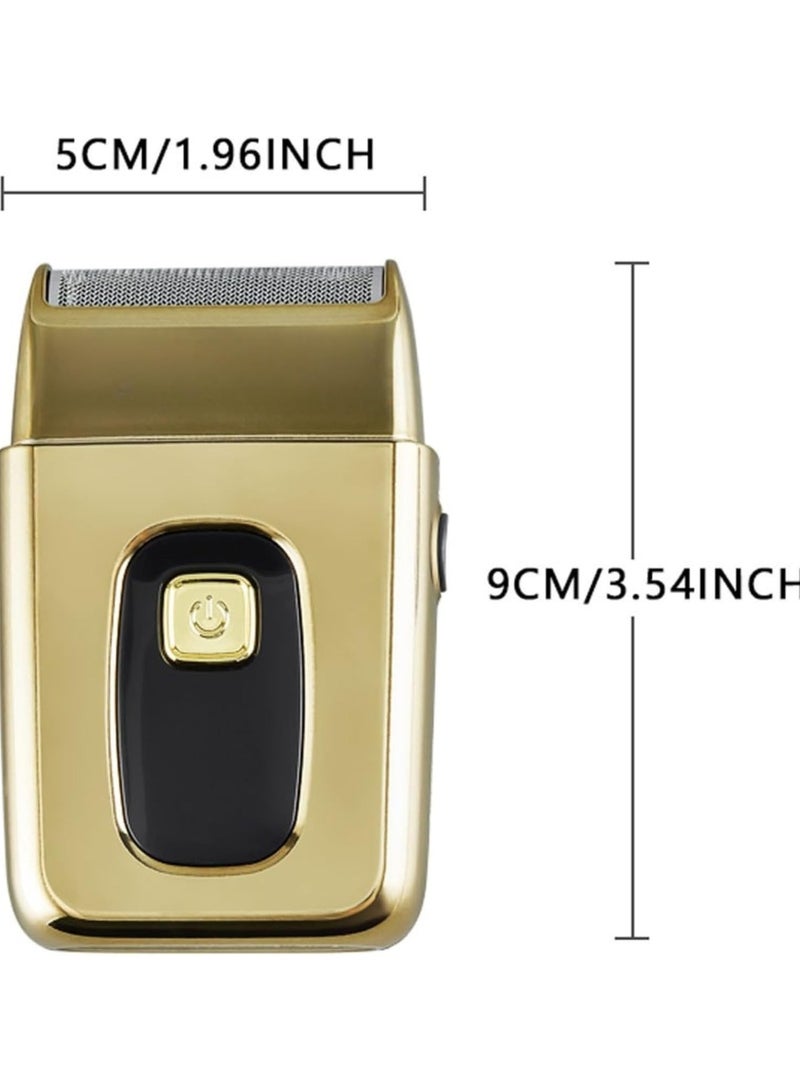 Generic Electric Shaver for Men Cordless Precision Shaver With Ultra-Close Cut Foil, Compact Design, Soft-Touch Ergonomic Design, Space-Saving Gold  - Image 5