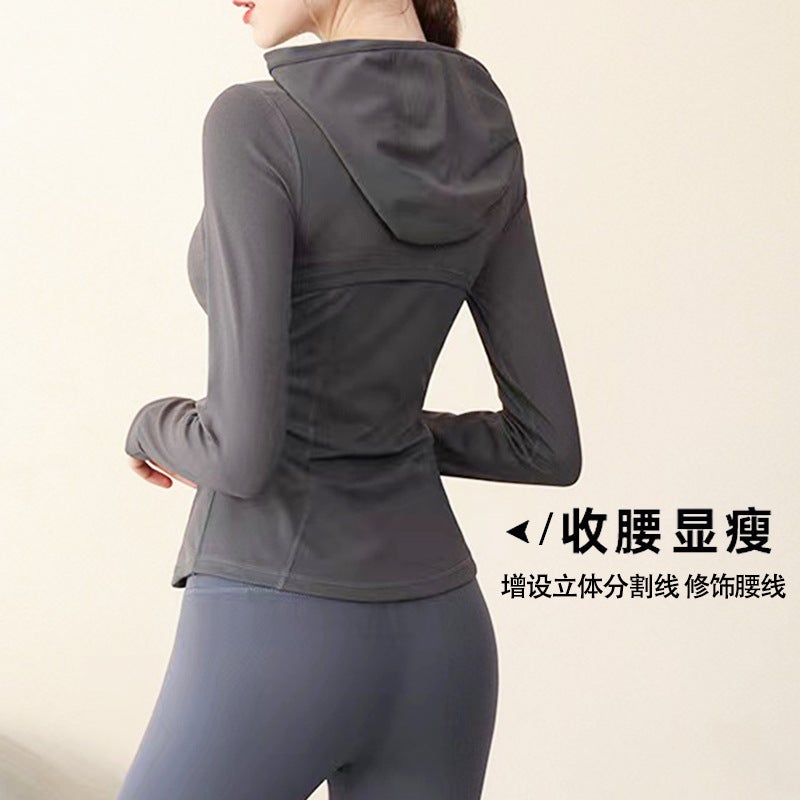 Hooded Quick-Drying Jacket for Women – Outdoor Sports Yoga Top - Image 4