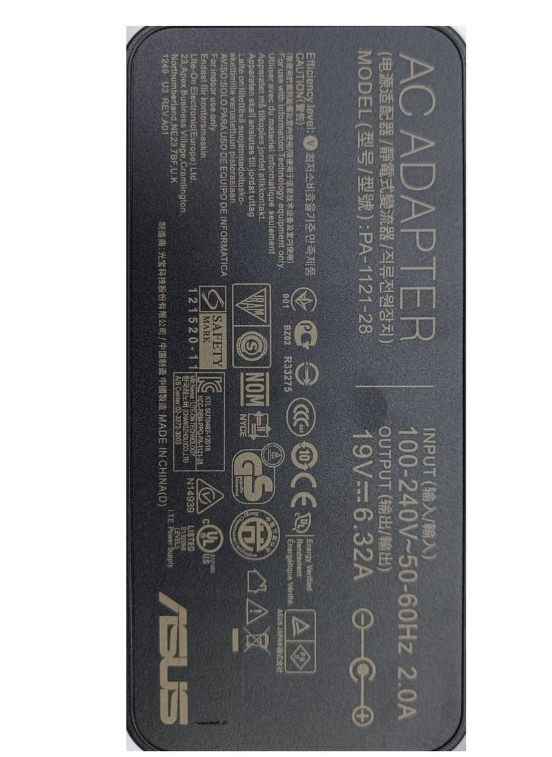 CSF Charger 120W for ASUS ZenBook Pro UX550V UX550 UX550VD UX550VE-DB71T 15.6-inch NanoEdge FHD touch Laptop Power Supply 19V-6.32A N120W-02 ADP-120RH B 4.5*3.0mm DC SMALL PIN  - Image 3