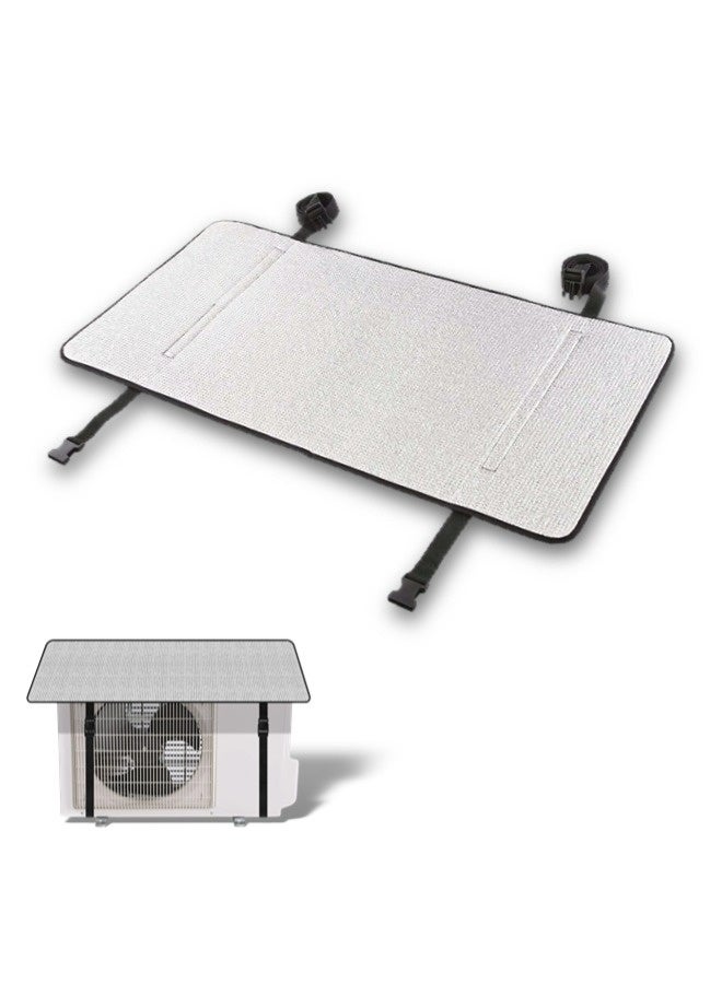 شيبشيب غطاء مكيف الهواء المنزلي، واقٍ لوحدة التكييف من رقائق الألومنيوم مقاوم لأشعة الشمس والعوامل الجوية، سهل التركيب - Image 1