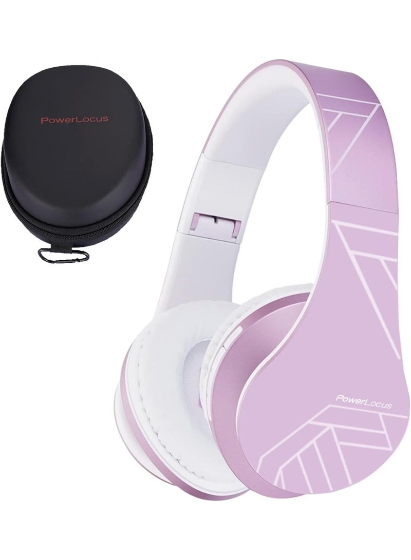 PowerLocus Kids Headphones Over-Ear, Bluetooth Wireless Headphones for Kids,with Microphone, Safe 85DB Volume Limited, Foldable with Carry Case, Audio Cable, Micro SD mode for Online Classes,PC,Phones - Image 1