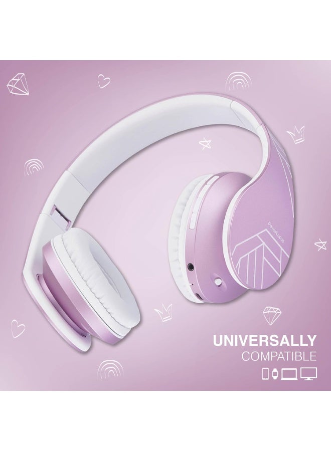 PowerLocus Kids Headphones Over-Ear, Bluetooth Wireless Headphones for Kids,with Microphone, Safe 85DB Volume Limited, Foldable with Carry Case, Audio Cable, Micro SD mode for Online Classes,PC,Phones - Image 3