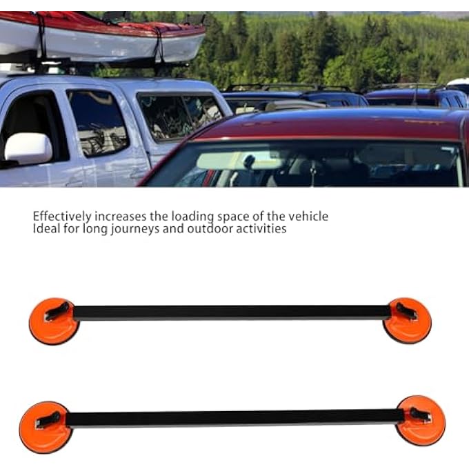 rayihni 2 Pcs 36.22 Inch Car Roof Rack, Roof Rack Cross with Suction Mount, Steel Tube Car Top Crossbars Multifunctional Rooftop Cargo Luggage Carrier for Vehicles - Image 2