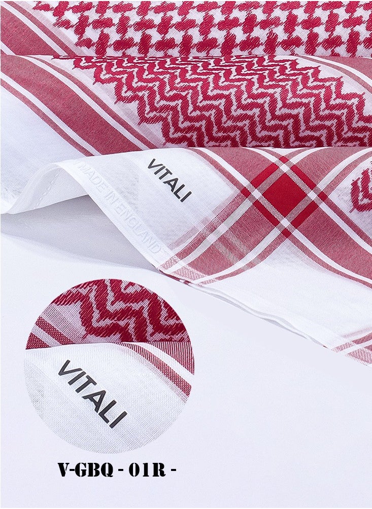 null - شماغ احمر انجليزي أصلي قطن 100% منتج فاخر - Image 1