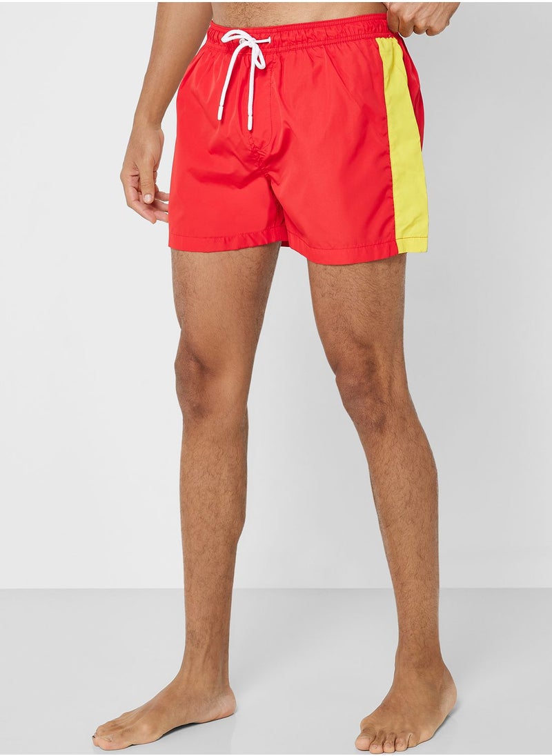 BRAVE SOUL - Bravesoul Mens 50D Swimshort With Side Stripe - Image 1