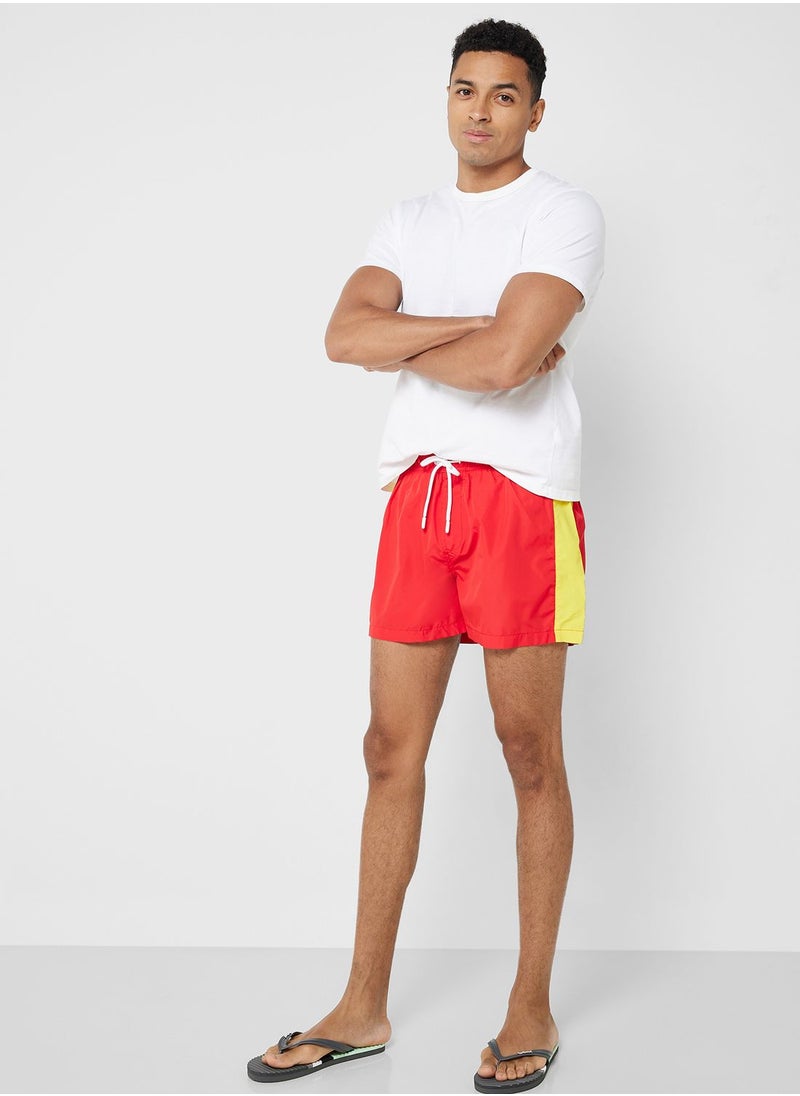 BRAVE SOUL - Bravesoul Mens 50D Swimshort With Side Stripe - Image 1