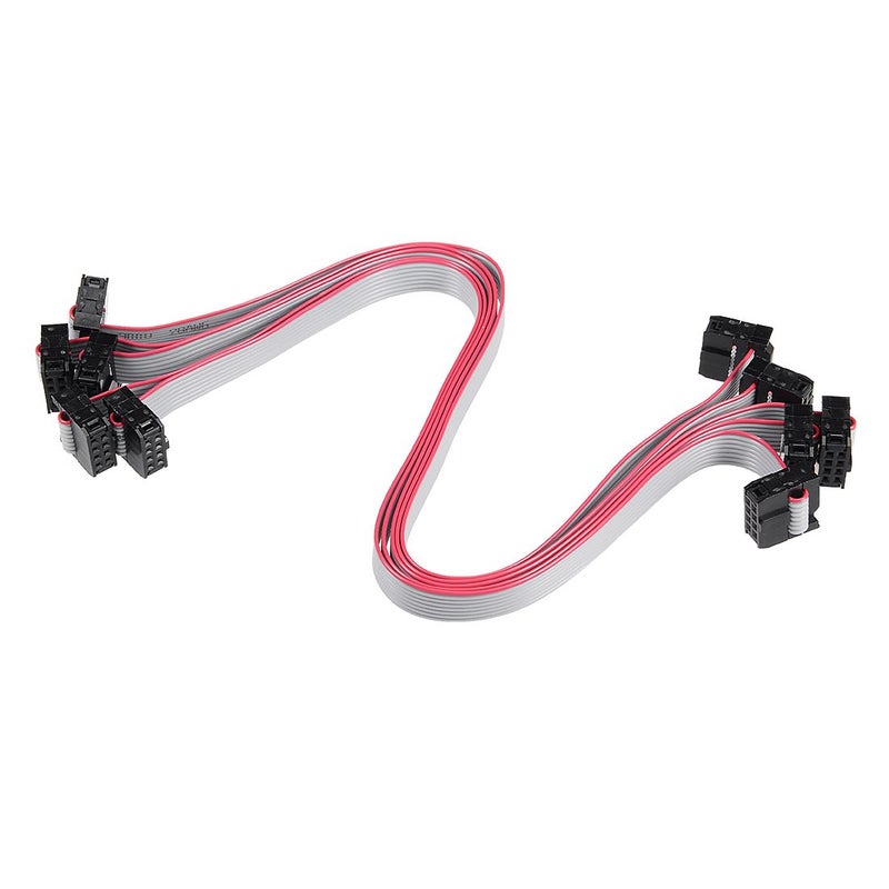 uxcell IDC 8 Pins Connector Flat Ribbon Cable Female Connector Length 30cm 2.54mm Pitch,5pcs - Image 1