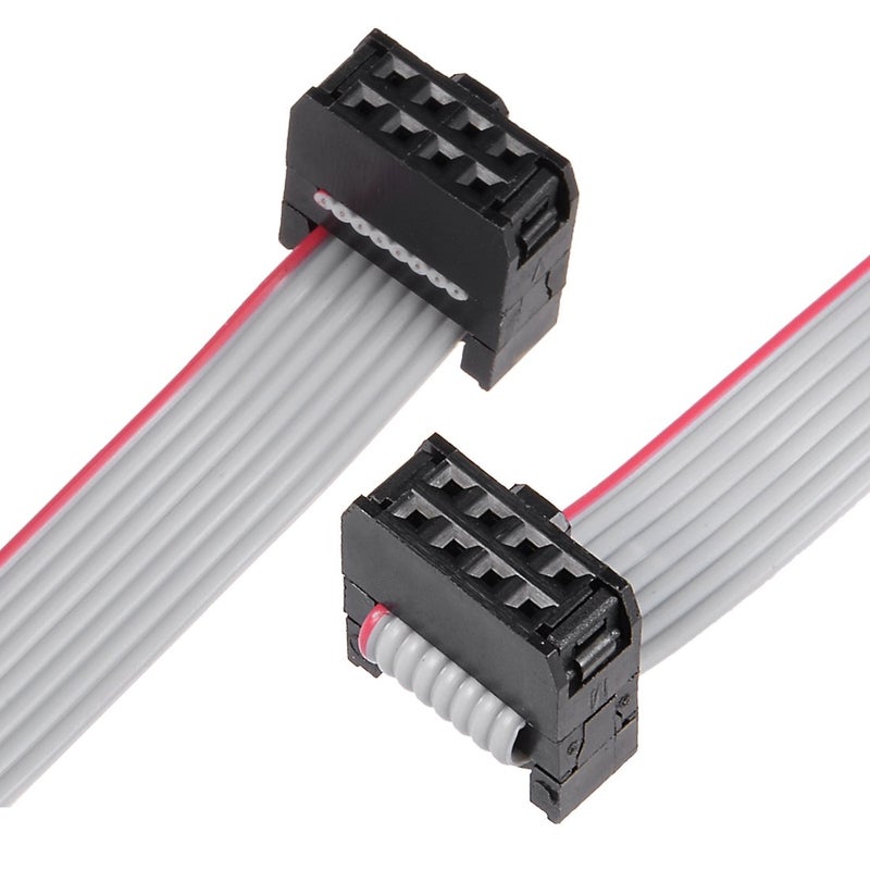 uxcell IDC 8 Pins Connector Flat Ribbon Cable Female Connector Length 30cm 2.54mm Pitch,5pcs - Image 5