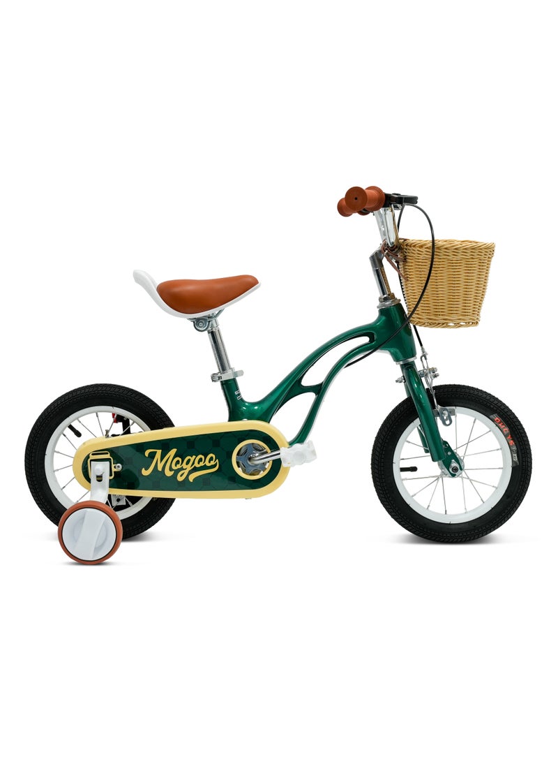 MOGOO Flyer Magnesium Kids Bike 12 Inch Green - Image 1