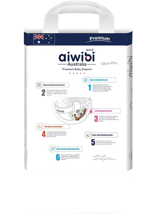 aiwibi Premium Ultra Thin Baby Diapers 72 Pieces Small - Image 4