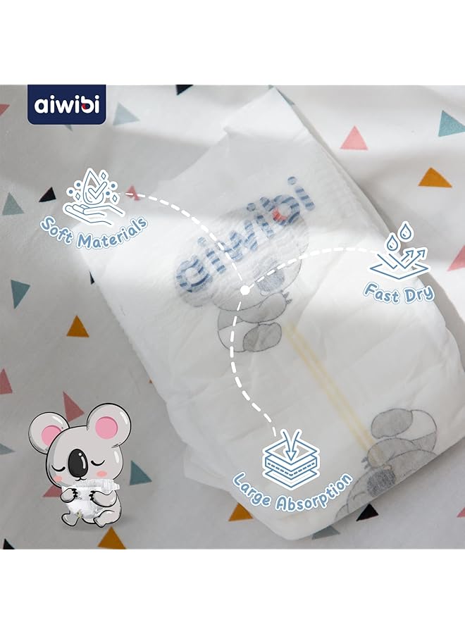 aiwibi Premium Ultra Thin Baby Diapers 72 Pieces Small - Image 5