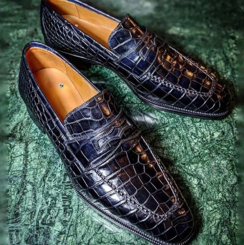 2020 new custom style set foot men's shoes single shoes one piece consignment JGB2020N0004009 bluecrack 48 - Image 2