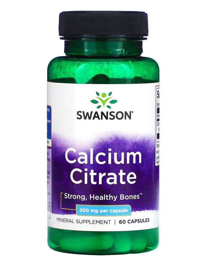 سوانسون سيترات الكالسيوم ، 200 ملجم ، 60 كبسولة