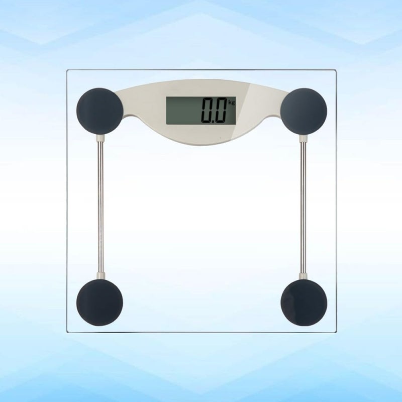 Electronic Bathroom Scale Transparent Square LCD High Precision Sensor Instant Read Battery Alert - Image 3