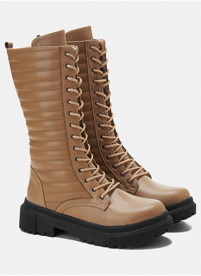 TGS - Quilted Stripe Boots - Image 1