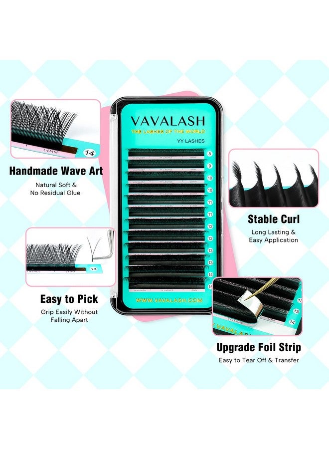 VAVALASH Y Lash Extensions C Curl 0.05mm 8-15mm Mix Tray Easy Premade Volume 4D Fans Eyelash Extension YY Type Natural Volume Lashes Extension Soft Matte Black Lashes (YY-0.05-C-8-15mm) - Image 3