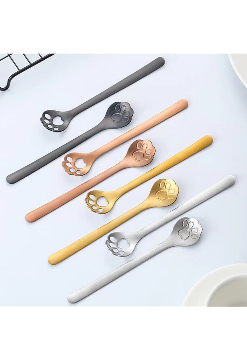 8pcs coffee spoon ice cream spoon 304 stainless steel creative cartoon Japanese dessert spoon stirring spoon - Image 5