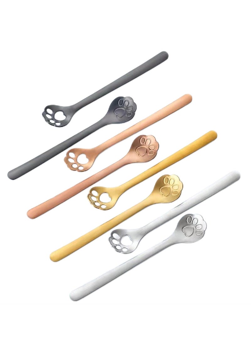 8pcs coffee spoon ice cream spoon 304 stainless steel creative cartoon Japanese dessert spoon stirring spoon - Image 1