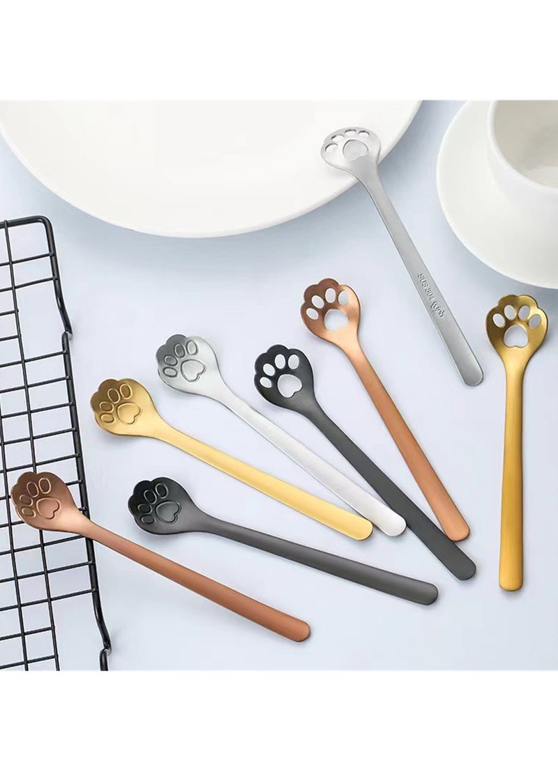 8pcs coffee spoon ice cream spoon 304 stainless steel creative cartoon Japanese dessert spoon stirring spoon - Image 2
