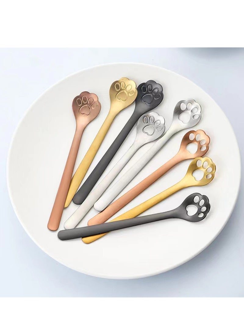 8pcs coffee spoon ice cream spoon 304 stainless steel creative cartoon Japanese dessert spoon stirring spoon - Image 4