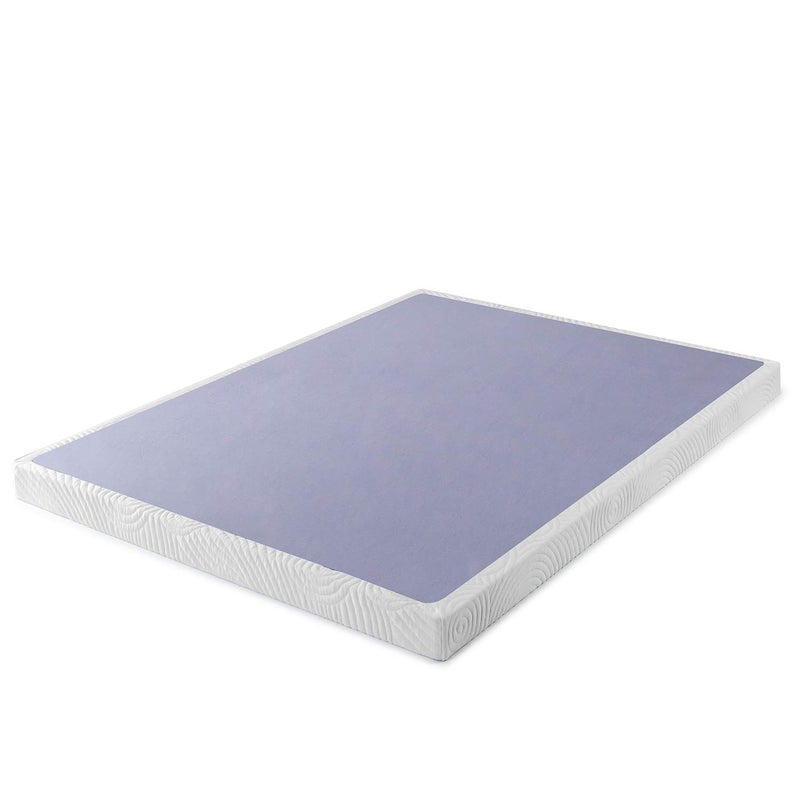 Zinus زنوس صندوق الربيع المعدني مع شرائح خشبية 4 بوصة قاعدة مرتبة هيكل فولاذي قوي تجميع سهل كوين