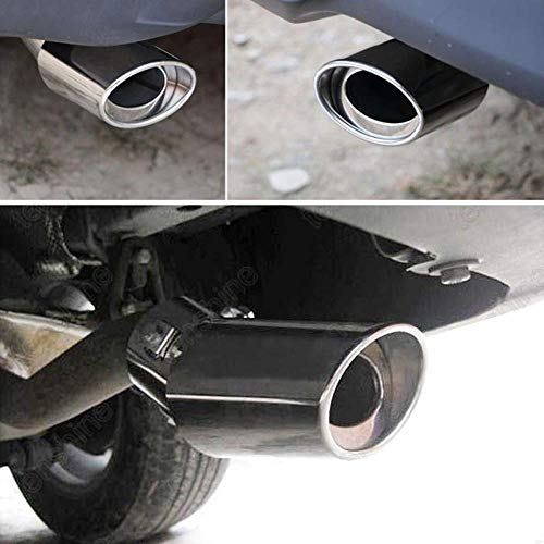 Automaze Car Exhaust Tail Muffler Tip Show Pipe 60mm, Curved Oval, Stainless Steel - Image 4