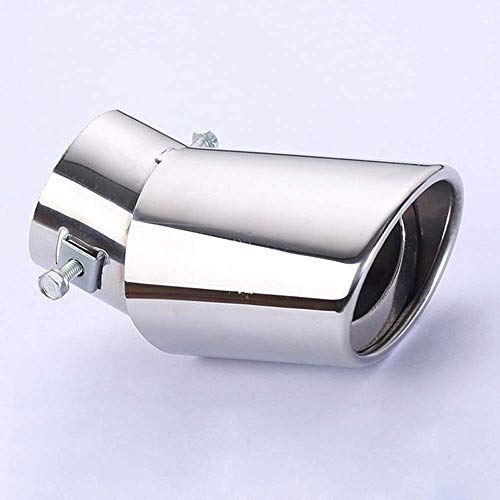 Automaze Car Exhaust Tail Muffler Tip Show Pipe 60mm, Curved Oval, Stainless Steel - Image 3