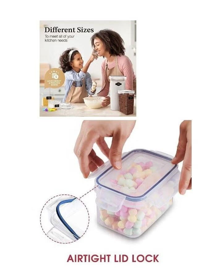36 Pack Cereal and Dry Food Storage Containers, Stackable Boxes Containers for Kitchen Food, Airtight Plastic Kitchen Storage Organizer for Snack, Baking Supplies