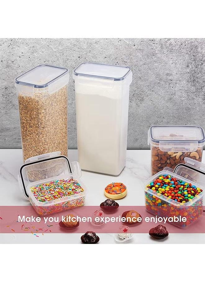 36 Pack Cereal and Dry Food Storage Containers, Stackable Boxes Containers for Kitchen Food, Airtight Plastic Kitchen Storage Organizer for Snack, Baking Supplies