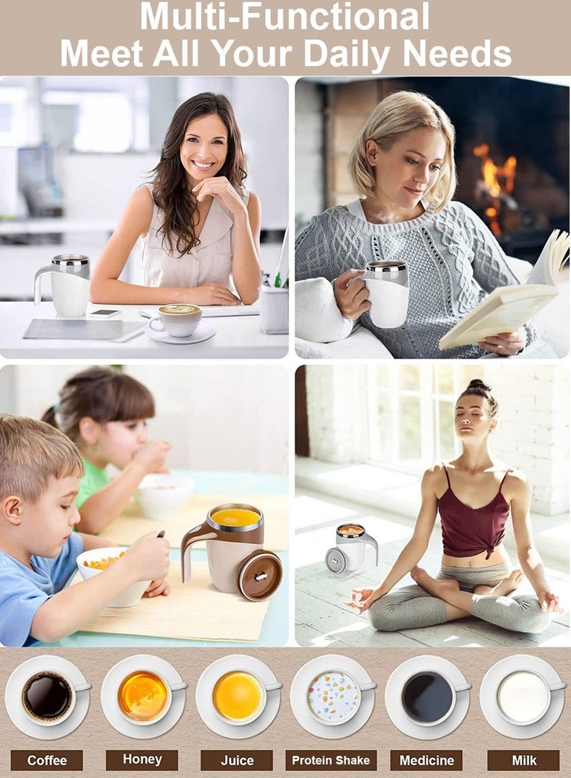 قطوب قابل للشحن الذاتي يحرك فنجان القهوة - متعددة الوظائف التلقائي يحرك كأس خلط تستخدم لخلط القهوة ، الشوكولاته ، الحليب ، البروتين ، والكاكاو ، الخ . - Image 4